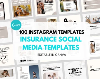 100 Social Media Post Templates (Canva)